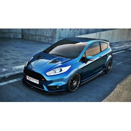 Накладка сплиттер на передний бампер вариант 2 на Ford Fiesta MK7 VII ST рестайл